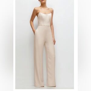 After Six Corset Strapless Wideleg Jumpsuit